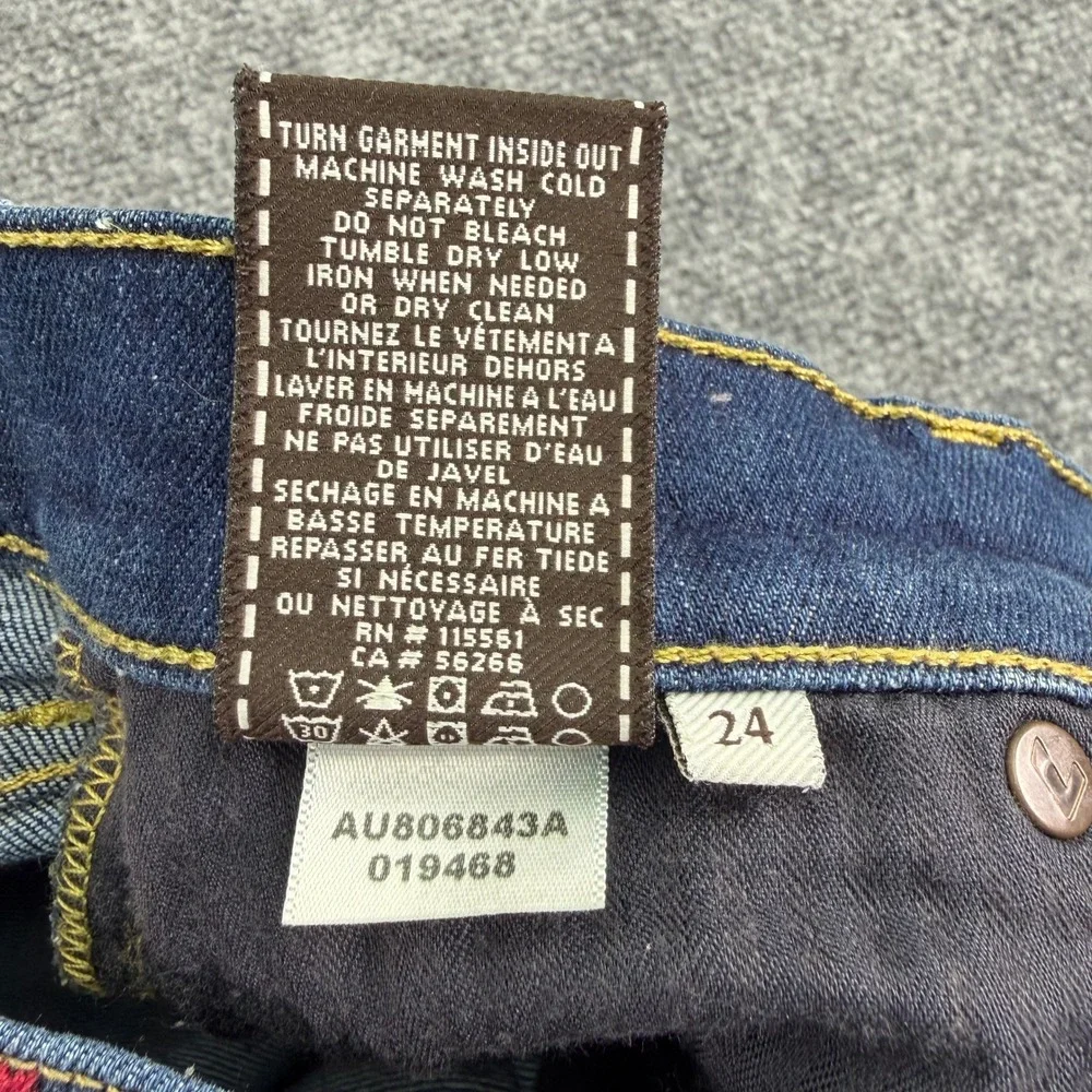 7 For All Mankind Jeans Womens 24 (Fits 27x24) The Skinny Crop Roll USA‎ Made